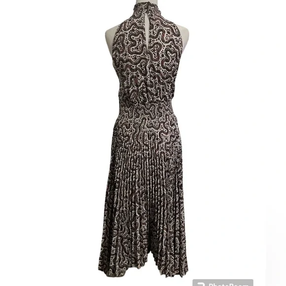 A.L.C. x Barney’s Renzo Paisley Pleated Dress - Picture 7 of 17